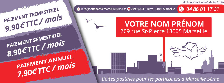 Domiciliation postale pour particuliers Marseille